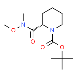 (S)-2-(甲氧基(甲基)氨基甲酰基)哌啶-1-羧酸叔丁酯结构式