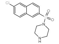 1-[(6-CHLORO-2-NAPHTHALENYL)SULFONYL]PIPERAZINE Structure