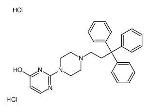 2-[4-(3,3,3-triphenylpropyl)piperazin-1-yl]-1H-pyrimidin-6-one,dihydrochloride结构式