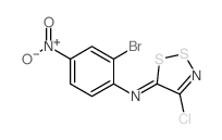 2-BROMO-N-(4-CHLORO-5H-1,2,3-DITHIAZOL-5-YLIDENE)-4-NITROANILINE结构式