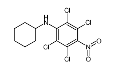 1.2.4.5-Tetrachlor-3-cyclohexyl-amino-6-nitro-benzol结构式