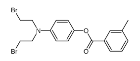 [4-(bis(2-bromoethyl)amino)phenyl] 3-methylbenzoate Structure