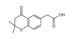 2-(2,2-dimethyl-4-oxo-3H-chromen-6-yl)acetic acid Structure