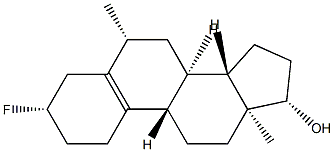 3β-Fluoro-6β-methylestr-5(10)-en-17β-ol结构式