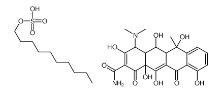 (4S,4aR,5S,5aR,6S,12aR)-4-(dimethylamino)-1,5,6,10,11,12a-hexahydroxy-6-methyl-3,12-dioxo-4,4a,5,5a-tetrahydrotetracene-2-carboxamide,dodecyl hydrogen sulfate Structure