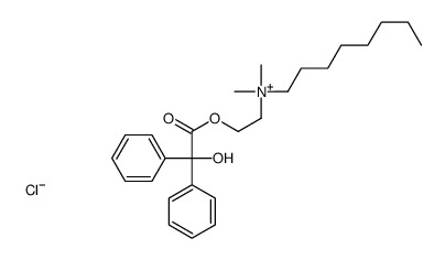 2-(2-hydroxy-2,2-diphenylacetyl)oxyethyl-dimethyl-octylazanium,chloride Structure
