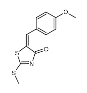 5-(4-methoxy-benzylidene)-2-methylsulfanyl-thiazol-4-one结构式