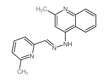 2-Pyridinecarboxaldehyde,6-methyl-, 2-(2-methyl-4-quinolinyl)hydrazone结构式