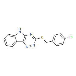 3-[(4-Chlorobenzyl)sulfanyl]-5H-[1,2,4]triazino[5,6-b]indole structure