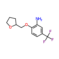 2-(TETRAHYDRO-FURAN-2-YLMETHOXY)-5-TRIFLUOROMETHYL-PHENYLAMINE结构式