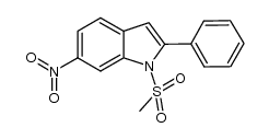 1-(methylsulfonyl)-6-nitro-2-phenyl-1H-indole结构式