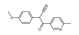 1-(6-methyl-3-pyridinyl)-2-cyano-2-[(4-methylthio)phenyl]ethanone Structure