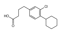 4-(3-chloro-4-cyclohexylphenyl)butanoic acid结构式