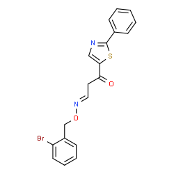 3-OXO-3-(2-PHENYL-1,3-THIAZOL-5-YL)PROPANAL O-(2-BROMOBENZYL)OXIME结构式