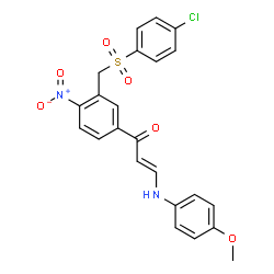 1-(3-([(4-CHLOROPHENYL)SULFONYL]METHYL)-4-NITROPHENYL)-3-(4-METHOXYANILINO)-2-PROPEN-1-ONE Structure