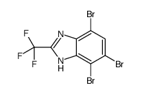 4,6,7-tribromo-2-(trifluoromethyl)-1H-benzimidazole Structure