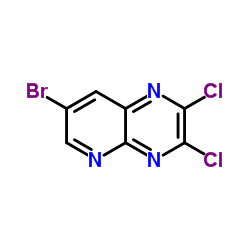 7-溴-2,3-二氯吡啶并[2,3-b]吡嗪结构式