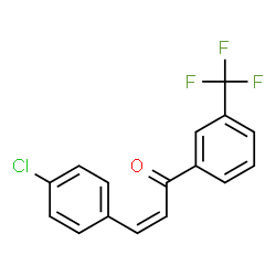 (Z)-3-(4-CHLOROPHENYL)-1-[3-(TRIFLUOROMETHYL)PHENYL]-2-PROPEN-1-ONE structure