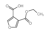 3,4-Furandicarboxylicacid, 3-ethyl ester Structure