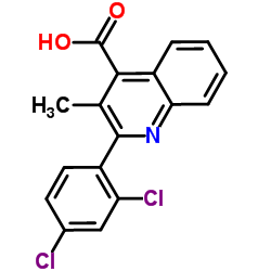 2-(2,4-DICHLORO-PHENYL)-3-METHYL-QUINOLINE-4-CARBOXYLIC ACID结构式