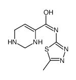 4-Pyrimidinecarboxamide,1,2,3,6-tetrahydro-N-(5-methyl-1,3,4-thiadiazol-2-yl)- Structure