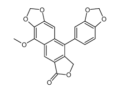 9-(1,3-benzodioxol-5-yl)-4-methoxy-8H-[2]benzofuro[5,6-f][1,3]benzodioxol-6-one结构式