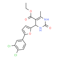 ethyl 4-[5-(3,4-dichlorophenyl)furan-2-yl]-6-methyl-2-oxo-1,2,3,4-tetrahydropyrimidine-5-carboxylate picture