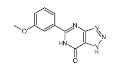 5-(3-methoxy-phenyl)-1,6-dihydro-[1,2,3]triazolo[4,5-d]pyrimidin-7-one结构式