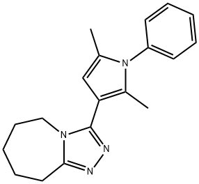 5H-1,2,4-Triazolo[4,3-a]azepine, 3-(2,5-dimethyl-1-phenyl-1H-pyrrol-3-yl)-6,7,8,9-tetrahydro- structure