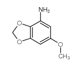 6-甲氧基-4-氨基-1,3-苯并二氧戊环结构式