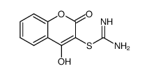 3-carbamimidoylmercapto-4-hydroxy-coumarin Structure