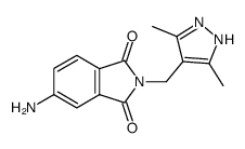 5-amino-2-(3,5-dimethyl-1H-pyrazol-4-ylmethyl)-isoindole-1,3-dione结构式