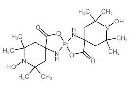 (4-carboxy-1-hydroxy-2,2,6,6-tetramethyl-4-piperidyl)azanide; platinum(+2) cation结构式