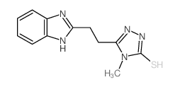5-[2-(1H-Benzoimidazol-2-yl)-ethyl]-4-methyl-4H-[1,2,4]triazole-3-thiol Structure
