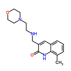 8-Methyl-3-({[2-(4-morpholinyl)ethyl]amino}methyl)-2(1H)-quinolinone Structure