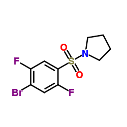 1-[(4-Bromo-2,5-difluorophenyl)sulfonyl]pyrrolidine structure
