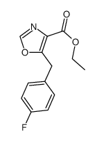 ethyl 5-(4-fluorobenzyl)oxazole-4-carboxylate结构式