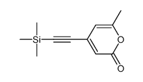 6-methyl-4-(2-trimethylsilylethynyl)pyran-2-one结构式