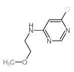 6-Chloro-N-(2-methoxyethyl)-4-pyrimidinamine结构式