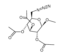 methyl 2,3,4-tri-O-acetyl-6-deoxy-6-azido-β-D-glucopyranoside Structure