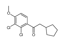 2-cyclopentyl-1-(2,3-dichloro-4-methoxyphenyl)ethanone结构式