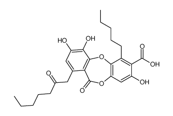 3,4,8-Trihydroxy-11-oxo-1-(2-oxoheptyl)-6-pentyl-11H-dibenzo[b,e][1,4]dioxepin-7-carboxylic acid picture