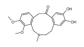10,11-dihydroxy-3,4-dimethoxy-6-methyl-5,7,8,14-tetrahydro-6H-dibenzo[c,g]azecin-13-one结构式