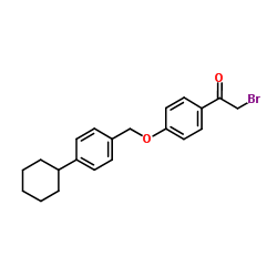 2-Bromo-1-{4-[(4-cyclohexylbenzyl)oxy]phenyl}ethanone Structure