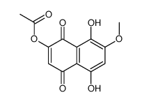 2-(Acetyloxy)-5,8-dihydroxy-7-methoxynaphthalene-1,4-dione结构式