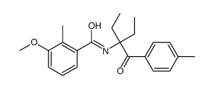 3-methoxy-2-methyl-N-[3-(4-methylbenzoyl)pentan-3-yl]benzamide结构式