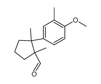 1-methyl-2-(4-methoxy-3-methylphenyl)-2-methylcyclopentane-1-carbaldehyde Structure