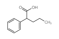 Benzeneacetic acid, a-propyl-结构式
