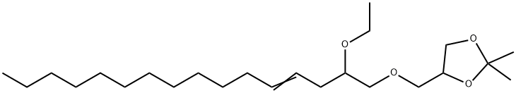 4-[[(2-Ethoxy-4-hexadecenyl)oxy]methyl]-2,2-dimethyl-1,3-dioxolane结构式