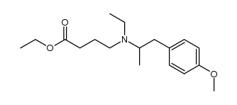 γ-[N-ethyl-[1-methyl-2-(4-methoxyphenyl)]-ethylamino]-butyric acid ethyl ester结构式